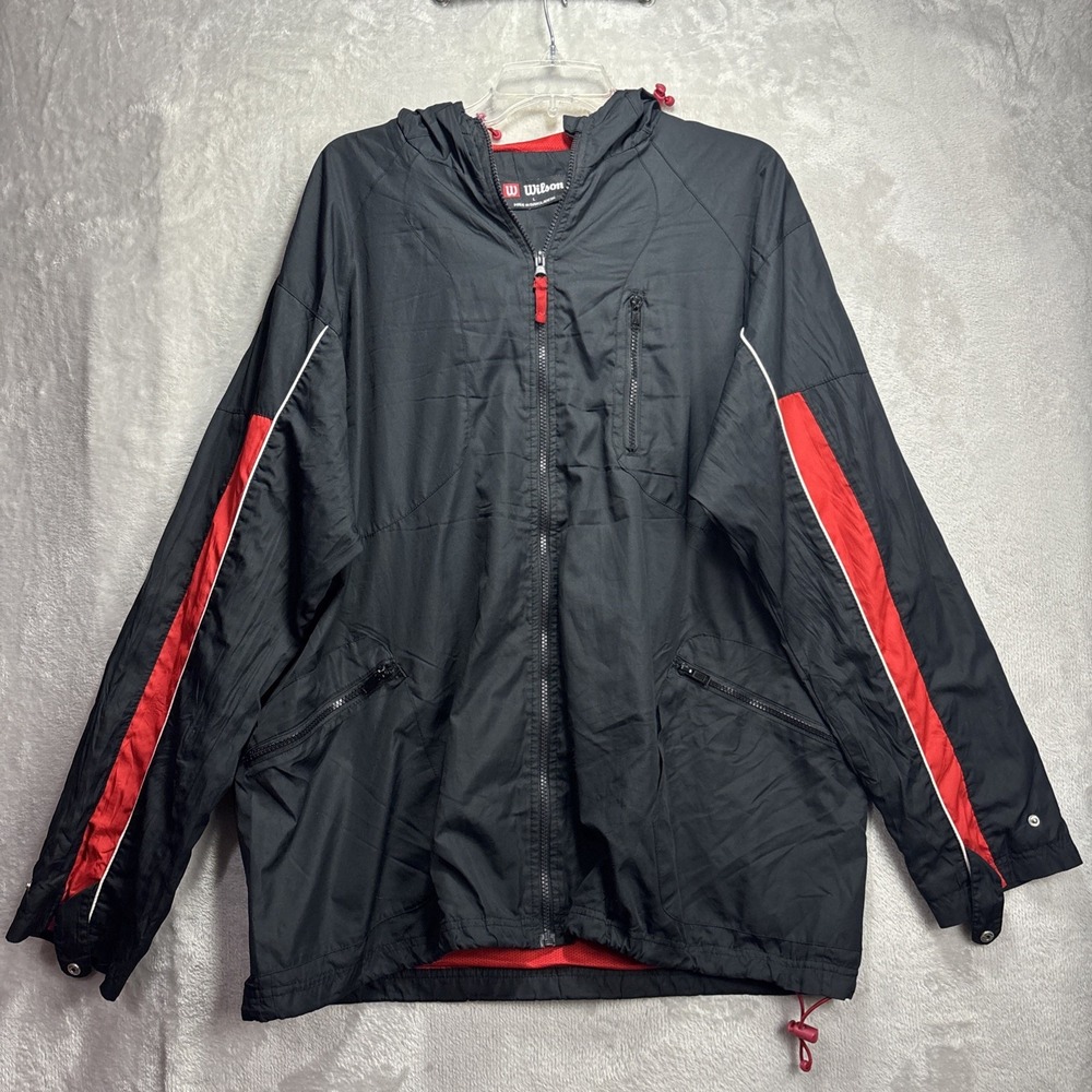 Wilson Red And Black Windbreaker Large